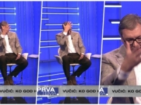 TRESE, LUPA, UDARA SE U GLAVU: Pogledajte kako je izgledao novi Vučićev performans pred kamerama...