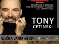 POVODOM 40. GODIŠNJICE ZOI: Koncert Tonyja Cetinskog 10. februara ispred Vječne vatre u Sarajevu