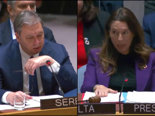 KAKVA BLAMAŽA PREDSJEDNIKA SRBIJE U UN-u: Dobacivanjem pokušao omesti predsjedavajuću Fraizer, uslijedio je ŽESTOK ODGOVOR, odmah je ušutio... (VIDEO)