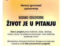 ŽIVOT JE U PITANJU: Otvorene prijave za besplatne preventivne preglede u Kantonu Sarajevo!