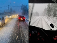 TEK JE POČEO PADATI, A VEĆ JE NAPRAVIO PROBLEME U SAOBRAĆAJU:  Pogledajte kakvo je stanje na cestama (FOTO/VIDEO)