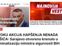 VUČIĆEVI TABLOIDI PODIVLJALI ZBOG NEŠIĆA: 'Sarajevo ga hapsi samo zato što je Srbin!'